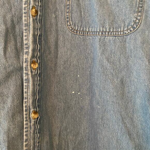 Legacy Men's size XL Bruce Springsteen Gears Embroidered Jean Button Down Shirt - Picture 6 of 10